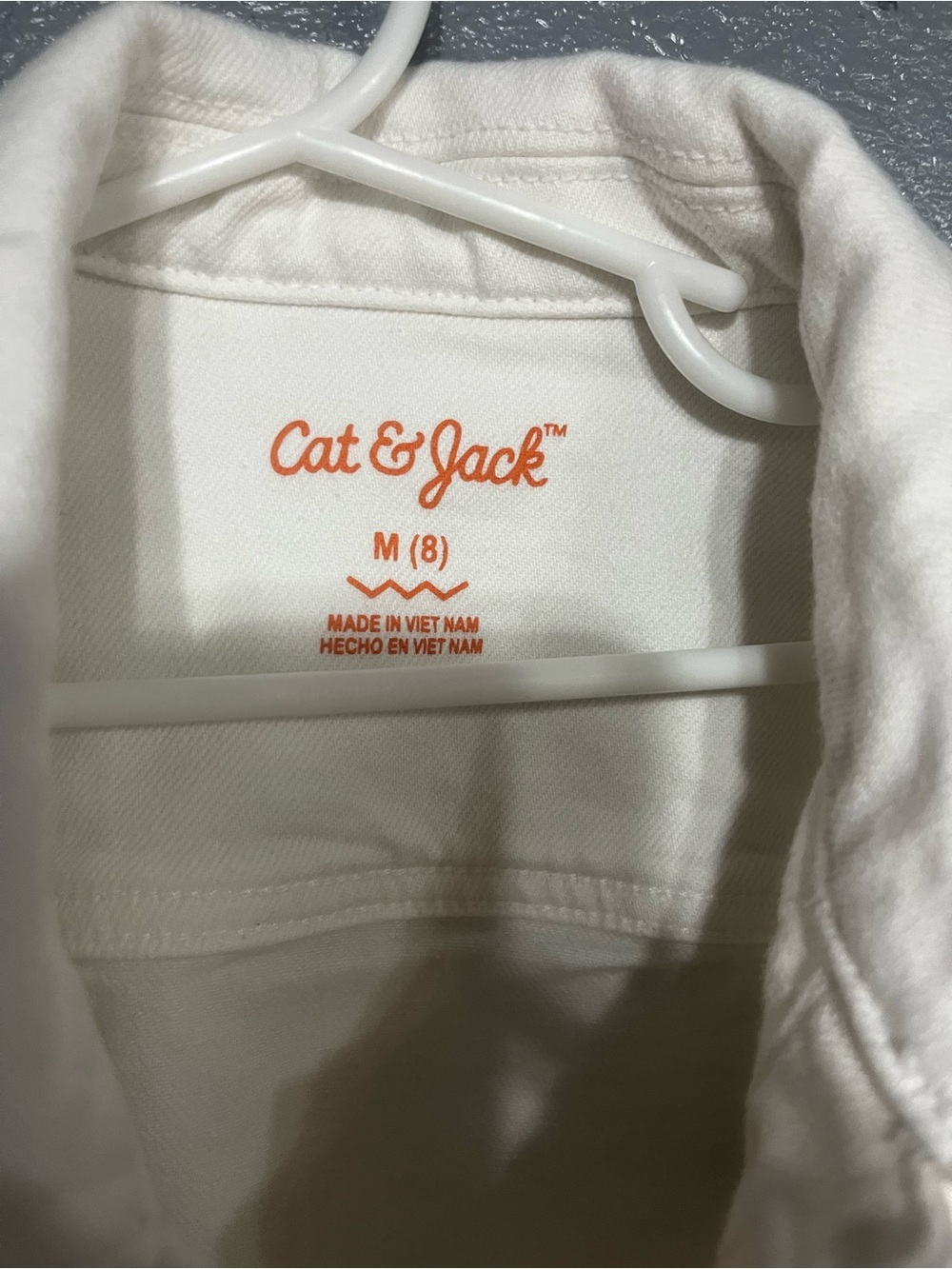 Cat & Jack White Girls' Denim Jean Jacket - Picture 2 of 2